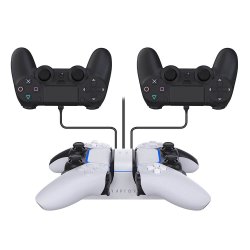 Dual Charging Station with USB Hub PS4/PS5