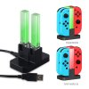 Värikäs LED-lataushaltija 4 Nintendo Switch Joy-Con