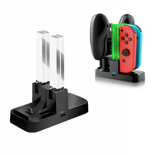 Värikäs LED-lataushaltija Nintendo Switch Joy-Con