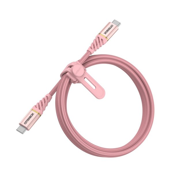 Kaapeli Fast Charge Premium USB-C to USB-C Cable 1m Shimmer Rose