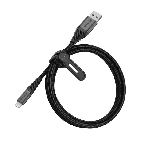 Kaapeli Premium Lightning to USB-A Cable 1m Dark Ash