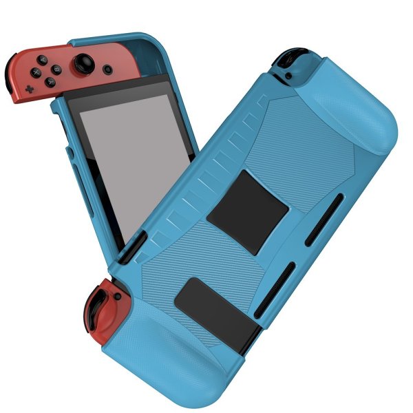 Nintendo Switch Kuori Hiilikuitukuviointi Sininen